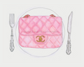 girl dinner art print