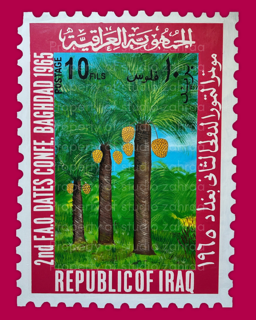 Iraq 1965 postage stamp art print